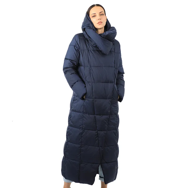 Damen Daunenparkas Parka Lange Jacke Baumwolle Abnehmbare Kapuze Weiblich Steppmantel Puffer Stehkragen Winddicht Bürodame 19255 230111