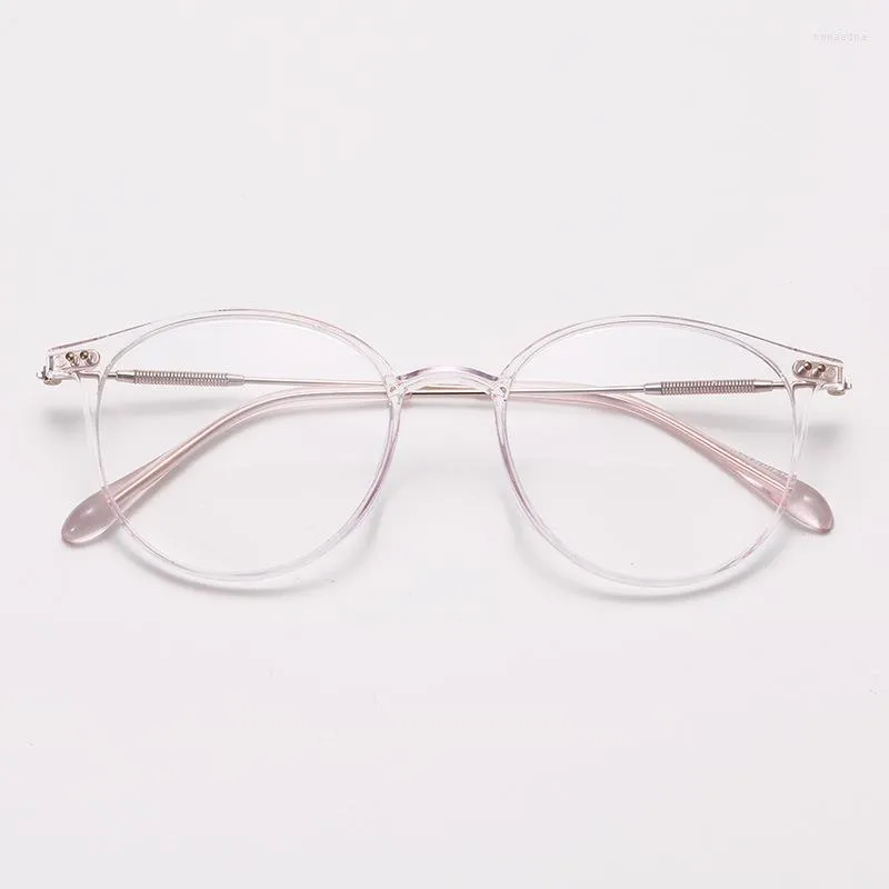 Montature per occhiali da sole Donna Fashion Trend Occhiali da vista rotondi trasparenti Full Frame Ladies Clear Lens Miopia Eyewear Ottica da vista