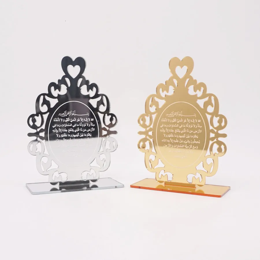 Decorative Objects Figurines 10pcsLot Custom Wedding TableShow Personalized Acrylic Name Mirror Party Decor Christening Baptism Gift 230110