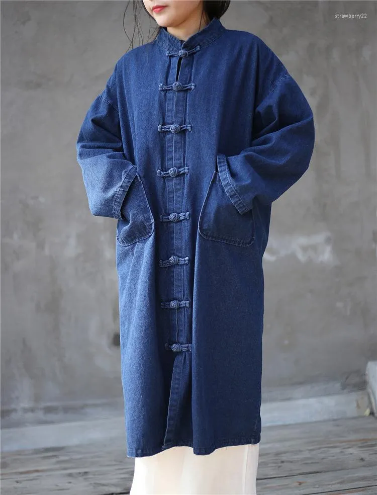 Trench femme 2023 printemps Denim manteau femmes grande taille Casaco Feminino Vintage pardessus coupe-vent jean Cardigan à capuche femme