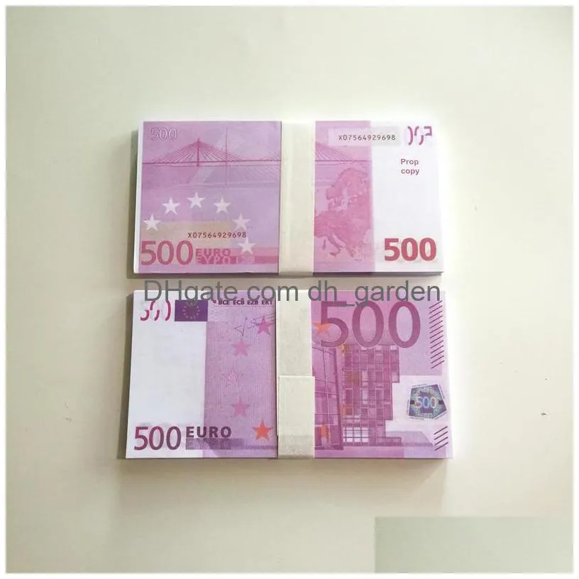 Andere feestelijke feestartikelen Bar Prop Faux Billet 10 20 50 100 200 500 Euro Film Fake Money Kinderspeelgoed Adt Game 100Pc Dhgarden DhsppPVEG