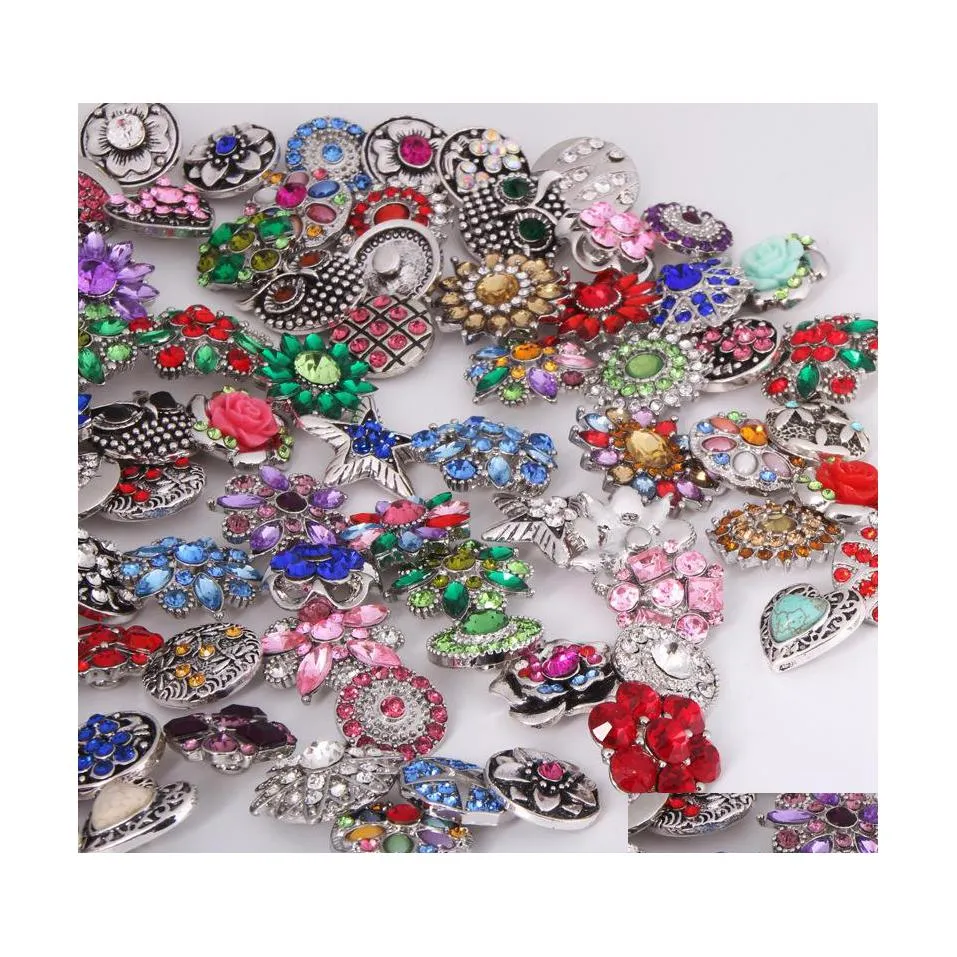 Andere gemengde stijlen Componenten Vintage Noosa -brokken 18 mm Snap -knoppen voor knopketting Bracelet Sieraden Accessoires Drop levering F DHPES