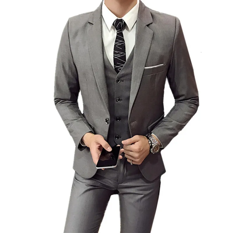 Trajes de hombre Blazers Pantalones Chaleco Conjuntos de 3 piezas / Moda Casual Boutique Negocios Boda Padrinos de boda Traje Chaqueta Abrigo Pantalones Chaleco 230111