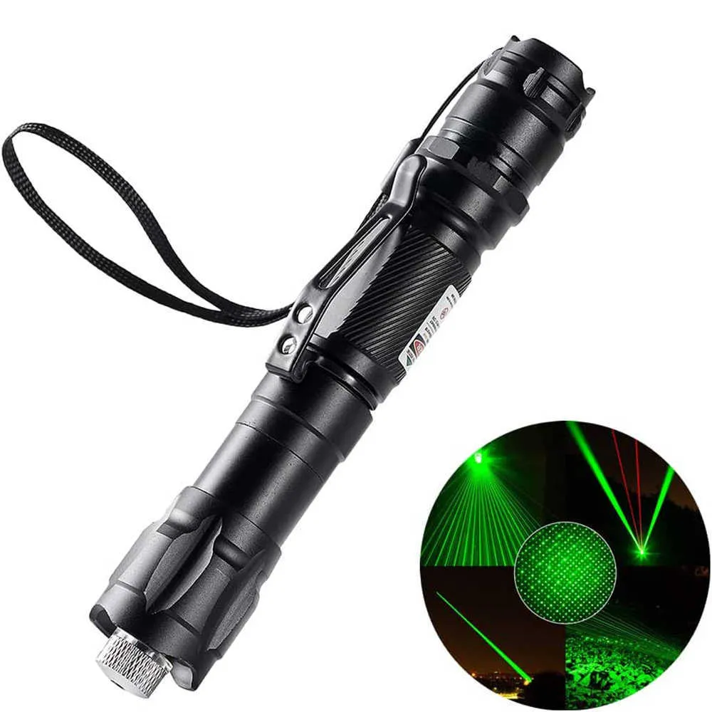 Zaklampen fakkels laserpointer- 009 groene hoge krachtige lasertoorts zaklamp 532nm 10000m tactieken 5 mW zichtbare focus rode combinatie 0109