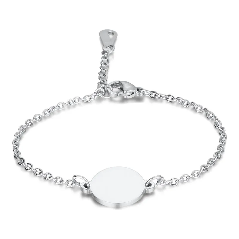 Charmarmband rostfritt stål armband för kvinnor silver guld svart femme anpassade charm smycken