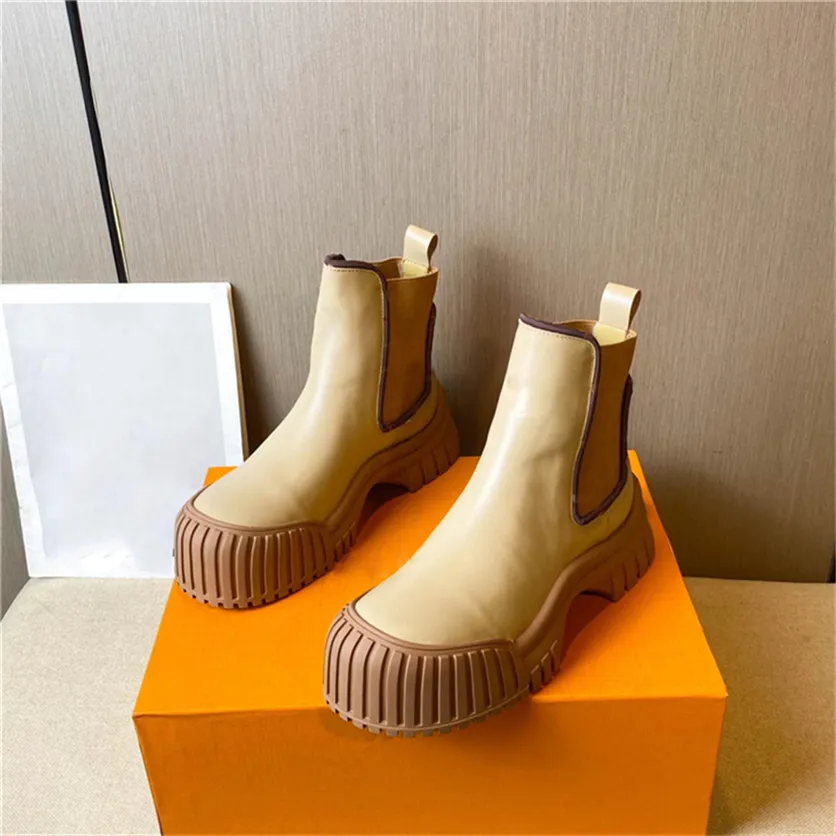 Luxury Designer Ruby Flat Low Ankle Boots Women Laureate Platform Desert Leather Winter Martin Shoes Trim Zipper Rubber Sole Sneakers With Original Box