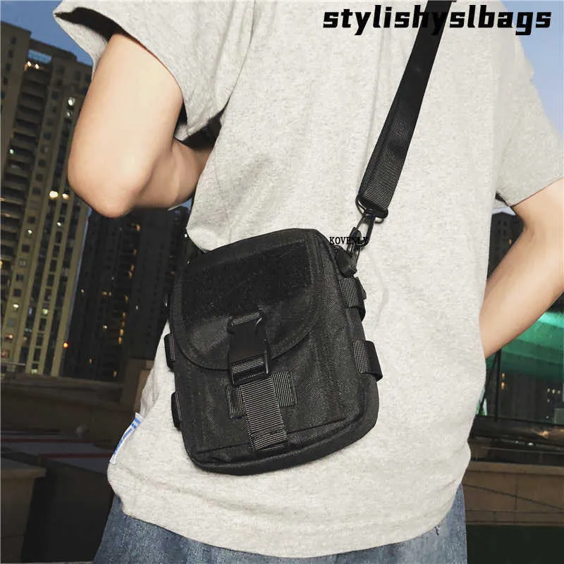 Bolsas de ombro Moda Men Mensageiro Bolsa de ombro de lona para celular Bolsa de ombro pequena Pacote transversal Pequena bolsa de cintura para viagem Casual Bolsa de peito Mochila 011123H