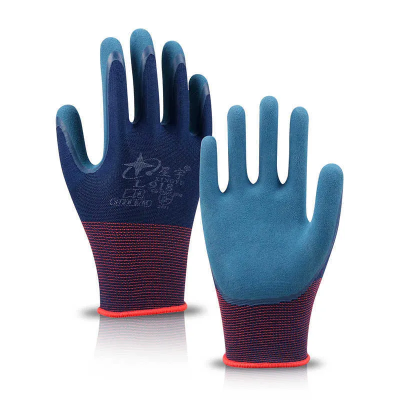 XINGYU Hand Protection Safety Gloves Washable Latex Coated Abrasion Resistant Work 6 Pairs Strong Grip Mechanic