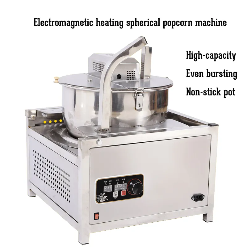 Machine de fabrication de pop-corn sphérique commerciale BEIJAMEI Machines de fabrication de pop-corn au caramel à chauffage électromagnétique