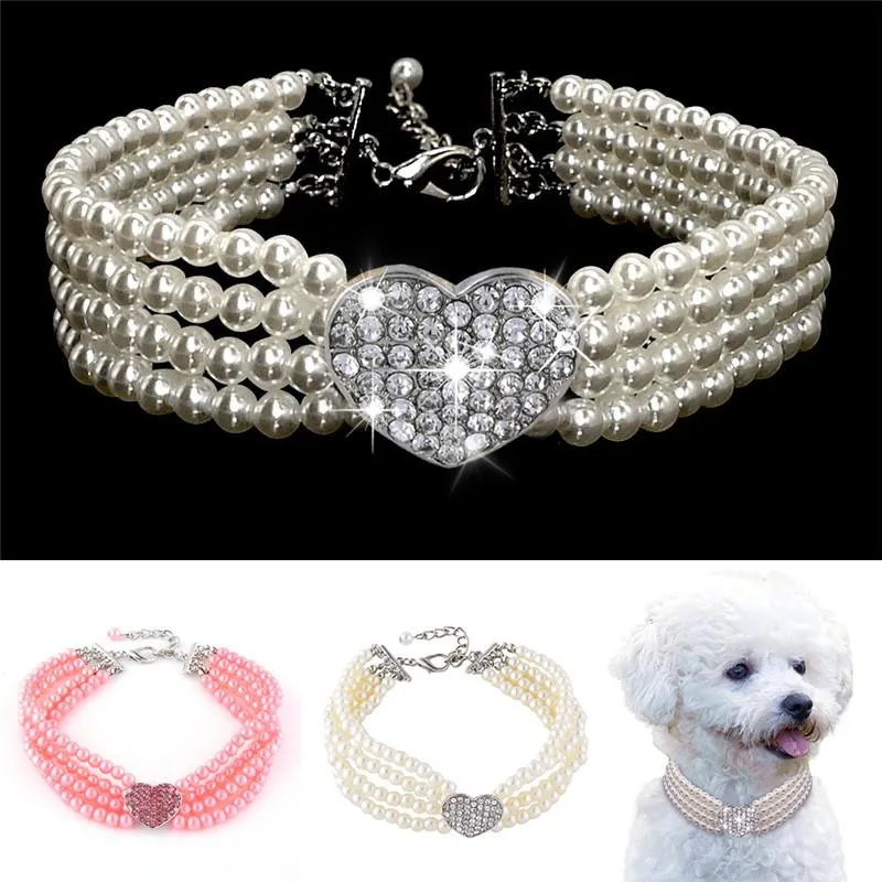 Hondenkragen riemen bling rhinestone puppy kat verstelbare hartkraag voor kleine middelgrote honden katten chihuahua pug yorkshire huisdier juweel