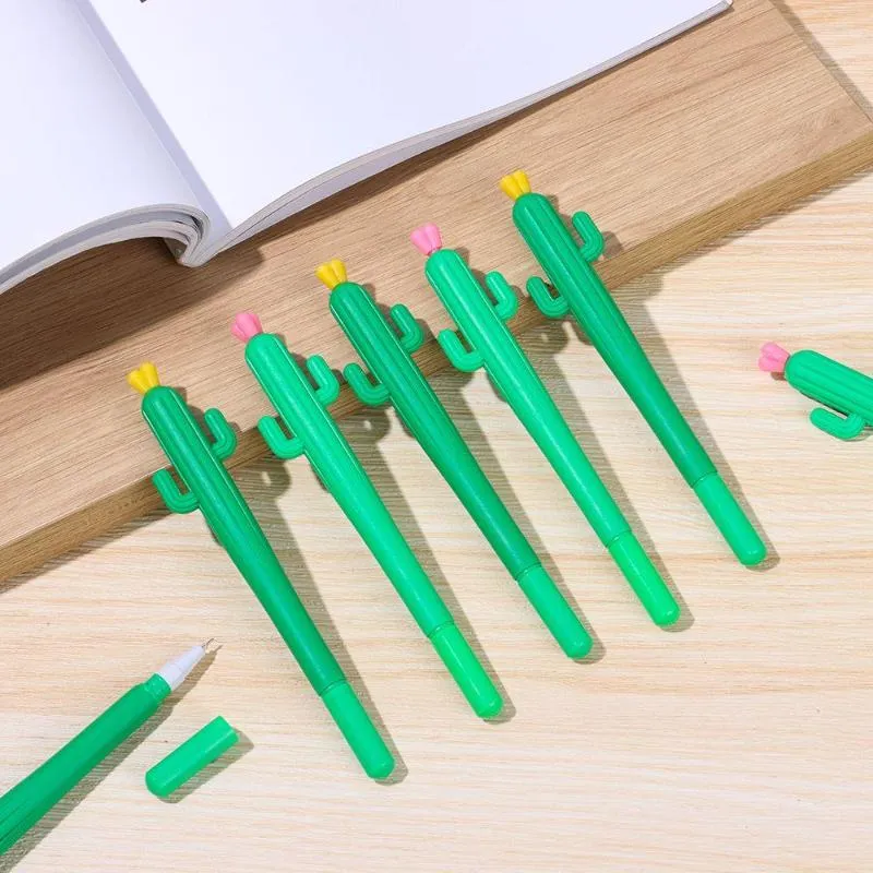 High Quality Student Cute Creative Signature Pen Cactus Gel Office Stationery Water-based