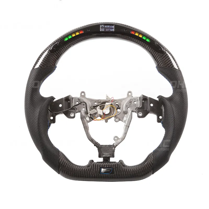 Driving Wheel Steering Wheels Compatible For Lexus CT ES IS GS LS NX RX IS200 IS300 IS350 Carbon Fiber Steering Wheel LED Performance