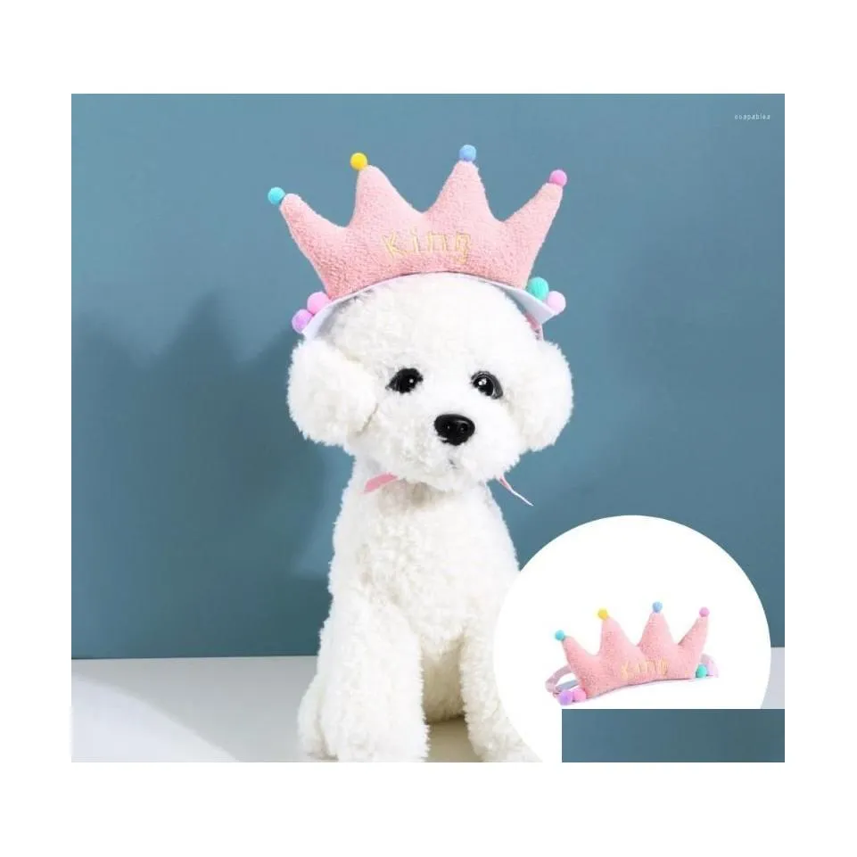 Chien Vêtements Belle Flanelle Pet Princesse Chapeau Coiffe Skin Friendly Dressup Drop Delivery Maison Jardin Fournitures Dhngk