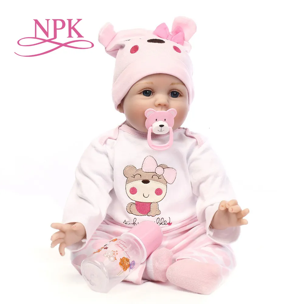 Puppen NPK 16" 40 cm bebe realista wiedergeborene Puppe lebensechte Mädchen wiedergeborene Babys Silikonpuppen Spielzeug für Kinder Weihnachtsgeschenk Bonecas für Kinder 230111