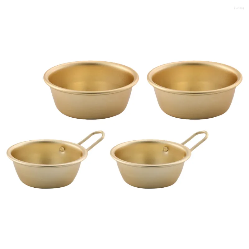 Bowls Bowl Koreandish Plate Rice Noodle Ramen Pot Soup Appetizer Plates Noodles Sauce Snack Golden Hiking Dessert Aluminum