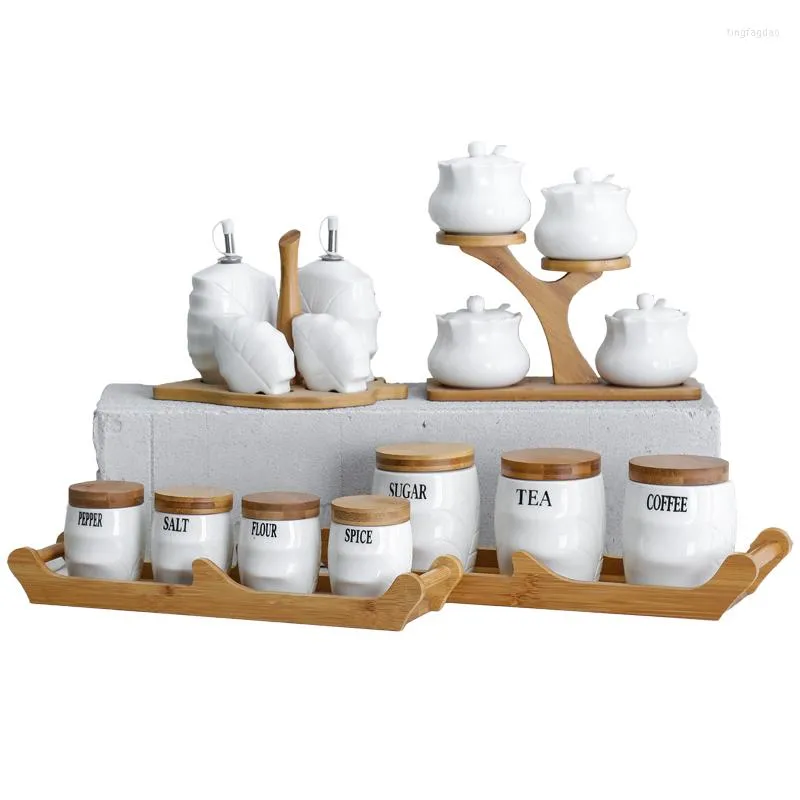 Bottiglie di stoccaggio Forniture da cucina Scatola di condimento sigillata in ceramica Home Nordic