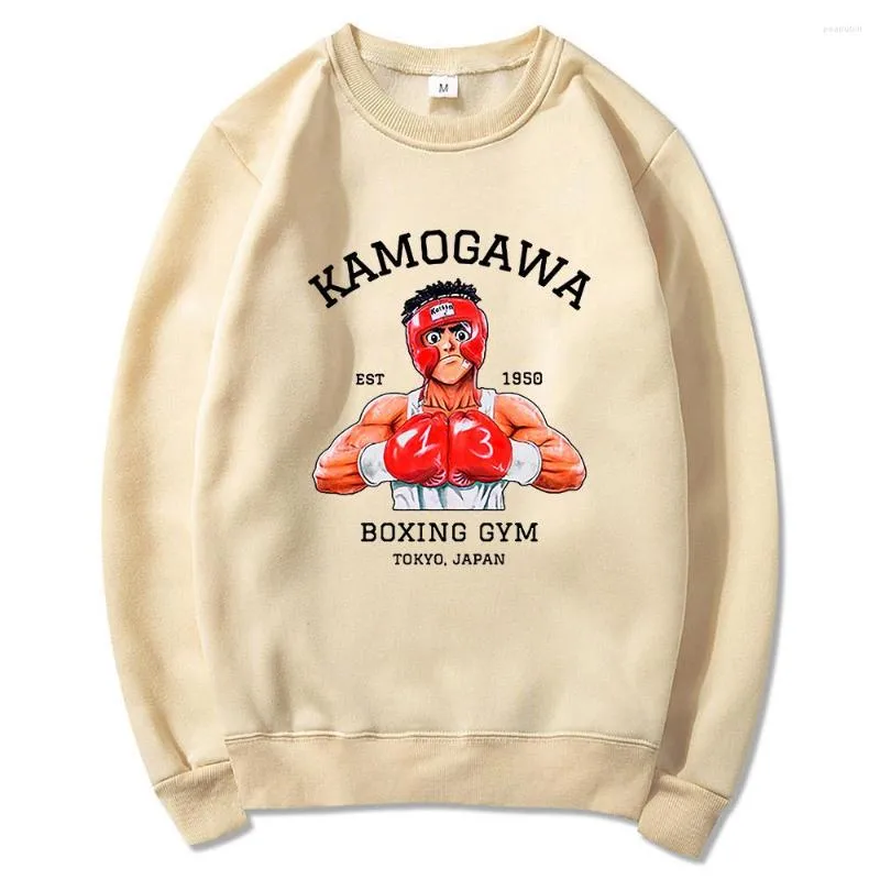 Männer Hoodies Anime Hajime No Ippo Kamogawa Boxing Gym Winter Männer Rundhals Hoodie Frühling Herbst Klassische Sweatshirt Harajuku 270m