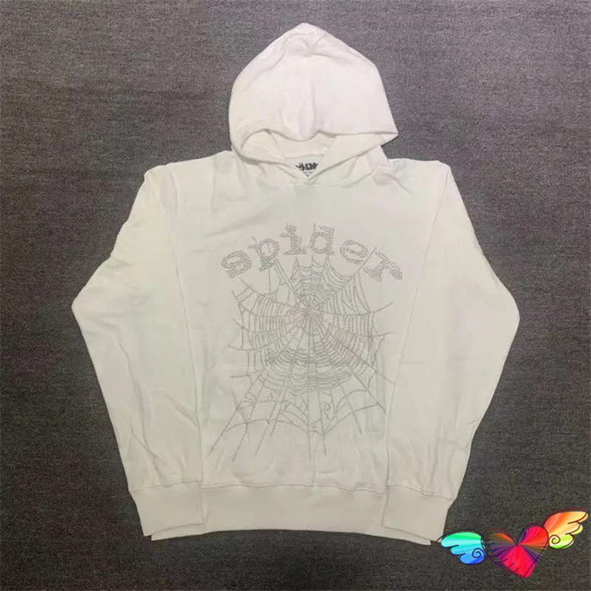 Men's Hoodies Sweatshirts Puff Print White Sp5der Hoodie Men Women Web Graphic 1 1 Quality Spider 555555 Hoodie Heavy Fabric Young Thug Sweatshirts 230111