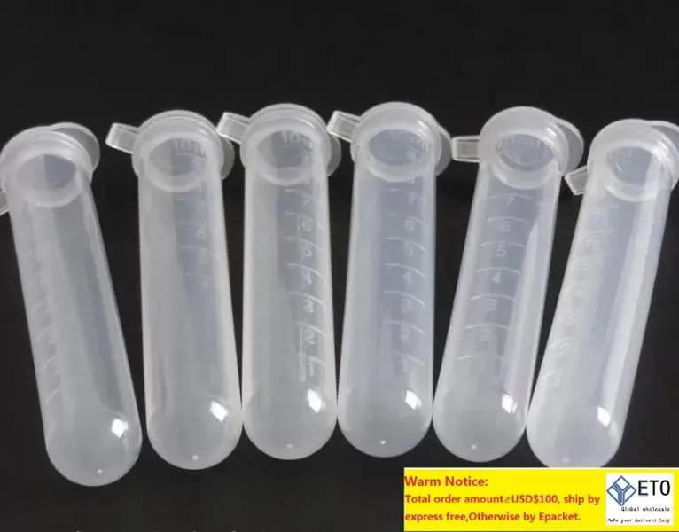 AAED 10 Pezzi 11 * 1.5CM Provette plastica con Tappi,Provette Urine