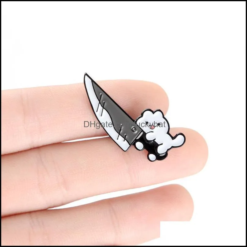 Pinos broches fofos pinos de gato de gato animal broche de lapela pin badge jóias de jóias para meninas crianças will e sandy646 t2 gota d dhpy7