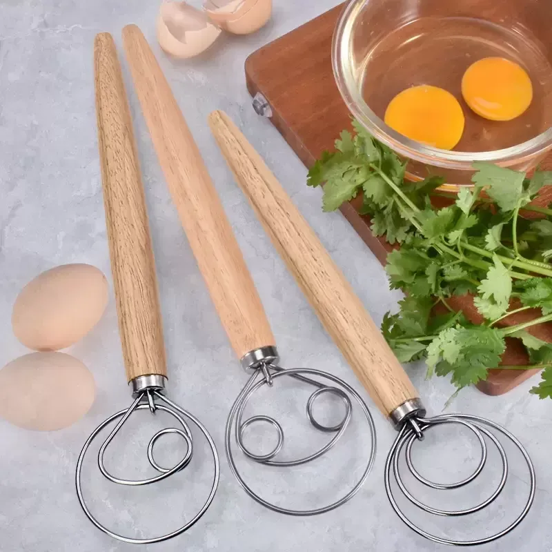 Teig Schneebesen Mixer Mixer Werkzeuge Brot Mehl Schneebesen Edelstahl Niederländischen Stil Dänischen Kuchen Dessert Mischer Küchenwerkzeug