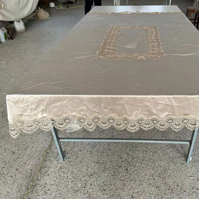 Toalha de mesa de renda toalha de mesa retangular oca de malha tapete de mesa bordado 1052