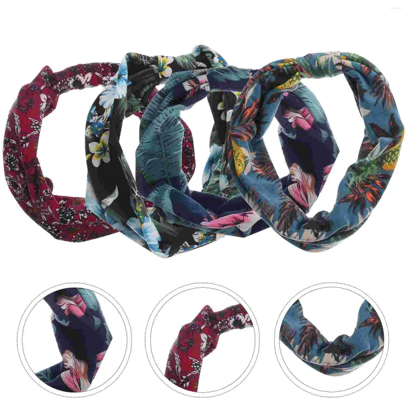 Bandanas 4PCS Profesjonalne zespoły potu wielofunkcyjne Włosy Wygodne opaski na głowę