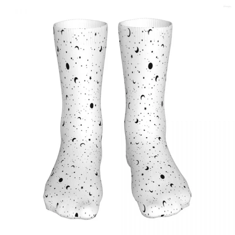 Men's Socks Black Universe Sock Men Women Polyester Stockings Customizable Funny