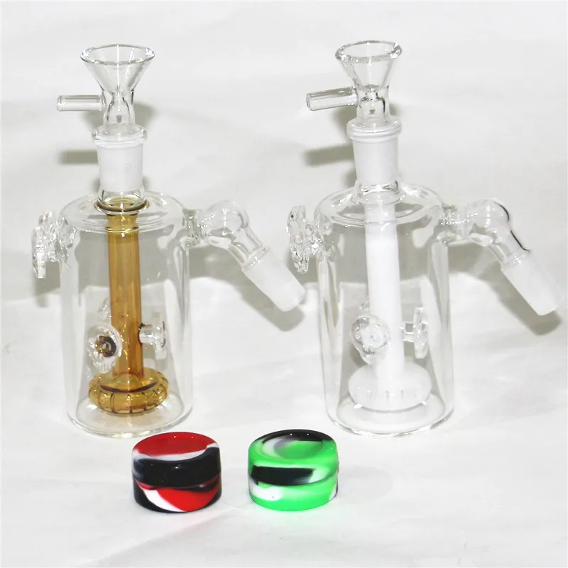 6 Styles Hookahs Glass Reclaim Ash Catcher Glass Adapter Converter för Bong 14mm 18mm Kvinna till Male Thick Forsted Pyrex Glass Water Pipes Quartz Banger