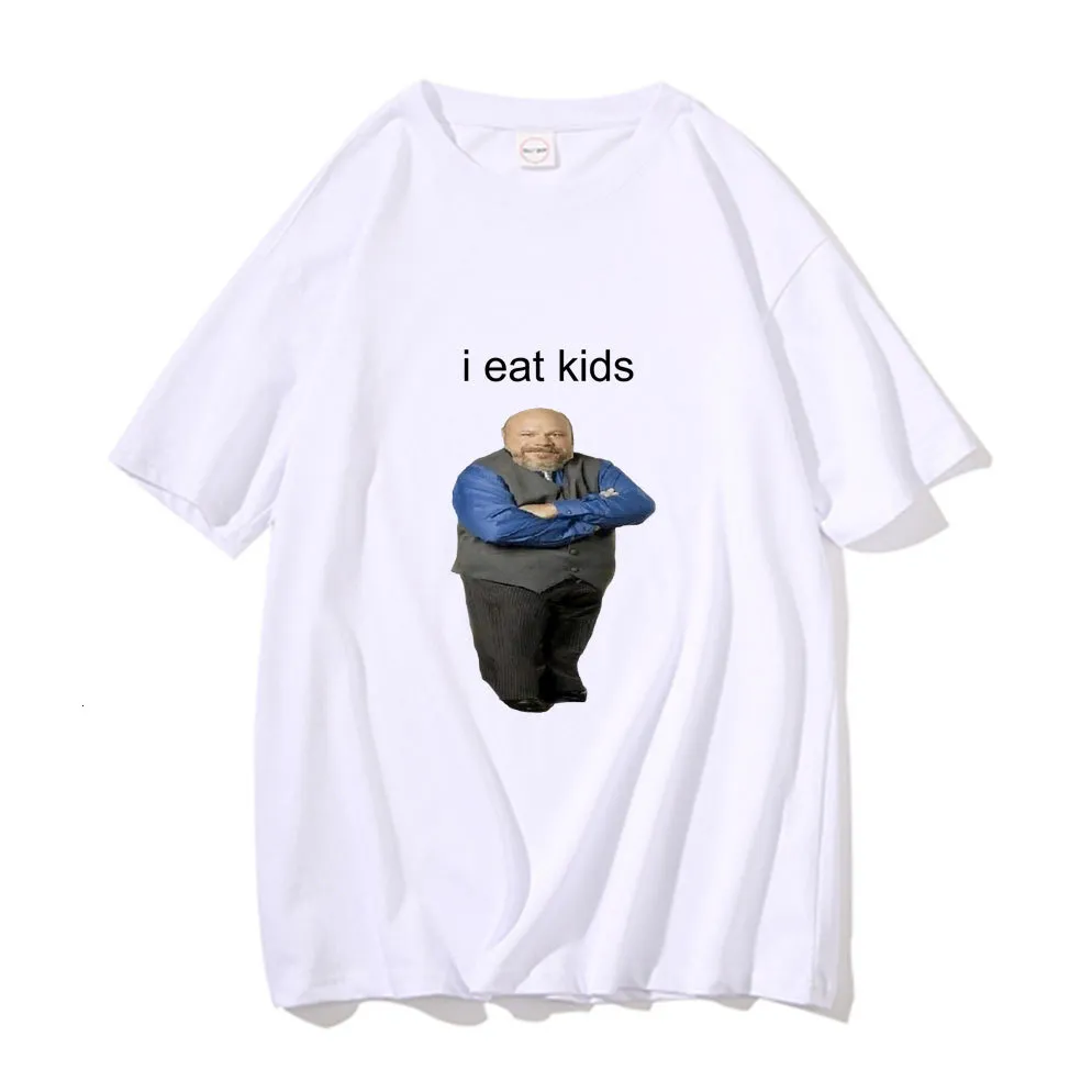 T-shirt da uomo Bertram Eats Kids Funny Brand Uomo T-shirt da donna I Eat Tees Uomo Top in puro cotone Manica corta Maglietta allentata casual nera 230111