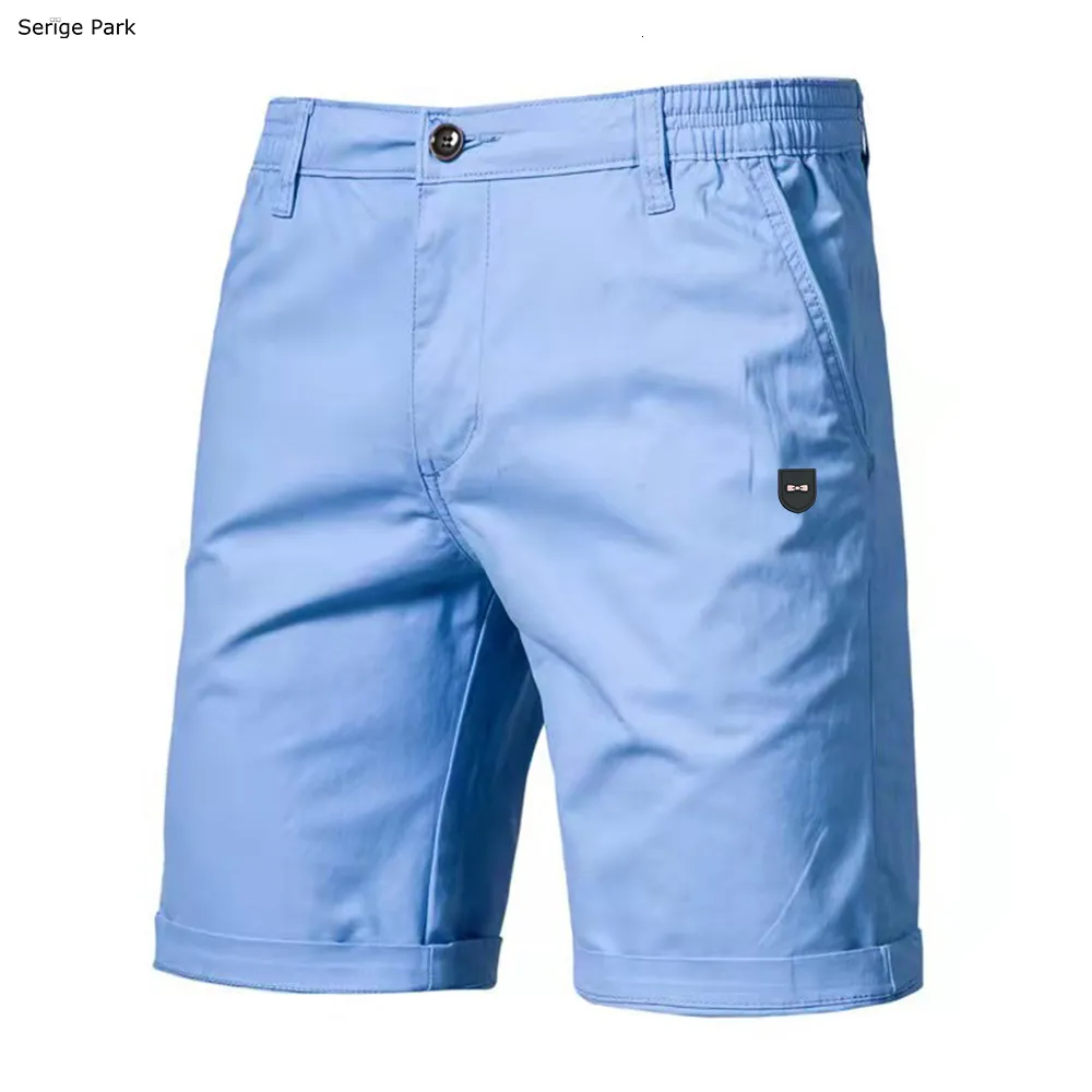 Pantalones cortos para hombres Pantalones cortos de verano para hombres Pantalones de negocios informales serige park estilo francia algodón de moda clásica de alta calidad 230110