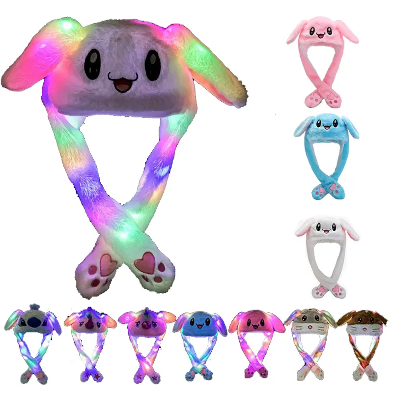 Casquettes Chapeaux Chapeau de Lapin en Peluche Lumineux Chapeau Lumineux et Oreille de Lapin en Mouvement Cosplay Chapeau de Fête de Noël Chapeau de Vacances 5-18 Ans et Adulte 230111