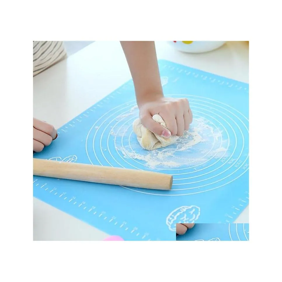 Rouleaux À Pâtisserie Planches À Pâtisserie 50X40Cm Sile Tapis De Cuisson 6 Couleurs Pétrir La Pâte Cadran Pour Fondant Argile Outils De Cuisson Chaleur Insation Silpat M Dhubn