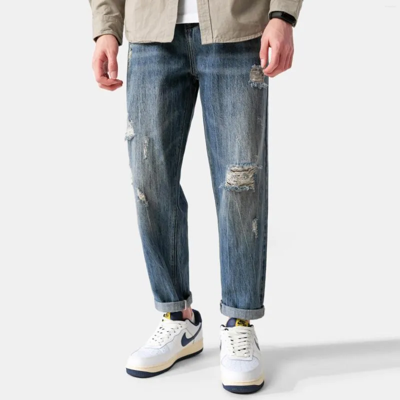 Jeans pour hommes Streetwear trou déchiré Jean Baggy Denim pour hommes vêtements homme pantalons décontractés hommes pantalons pour hommes hommes Z149