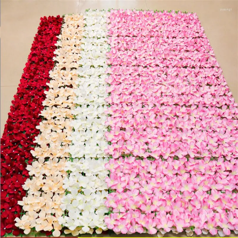 Decorative Flowers Artificial Flower Hydrangea Row Fence Plant Wall Simulation For Wedding Backdrop Home El Outdoor Garden Decor