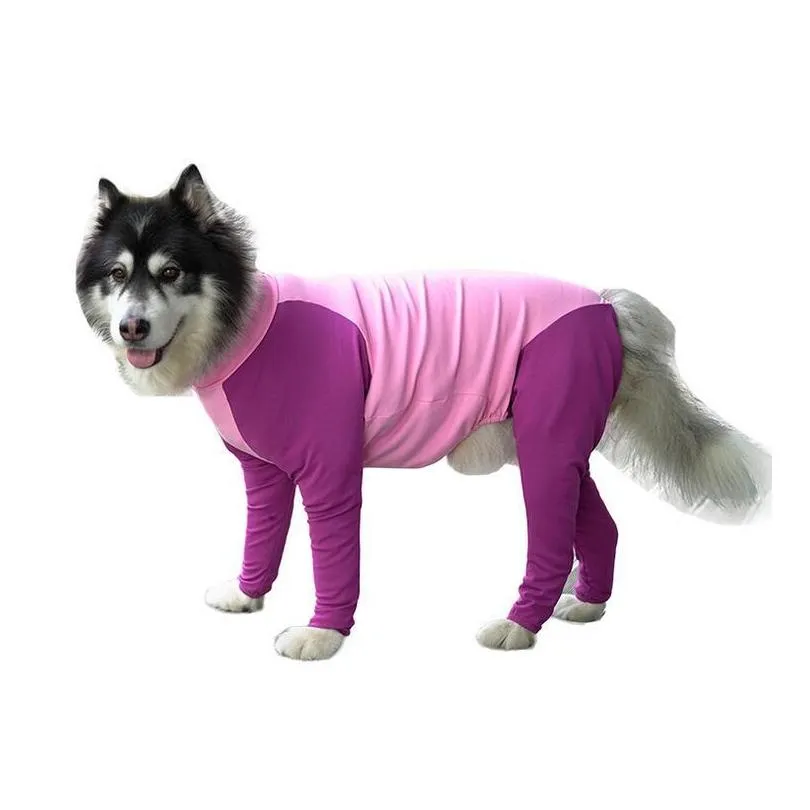 Собачья одежда средняя большие собаки пижама для домашней одежды для одежды для одежды для одежды для одежды для одежды рубашка Ropa Perro уютный теплый наряд Dli Deli dhv5d