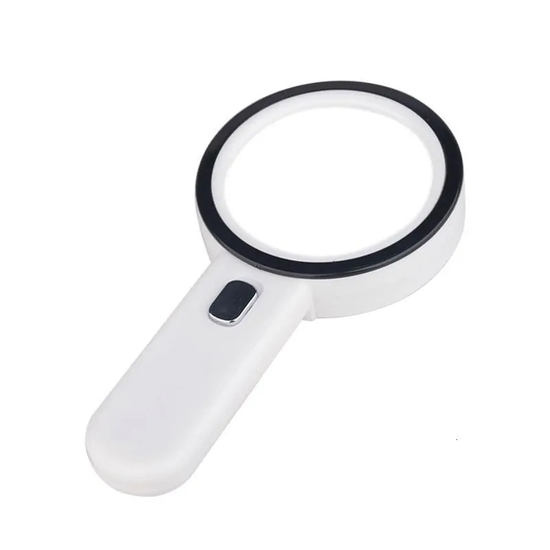 Magnifying Glass with Light, 10X Handheld Large Magnifying Glass 12 LED  Illuminated Lighted Magnifier for Macular Degeneration, Seniors Reading