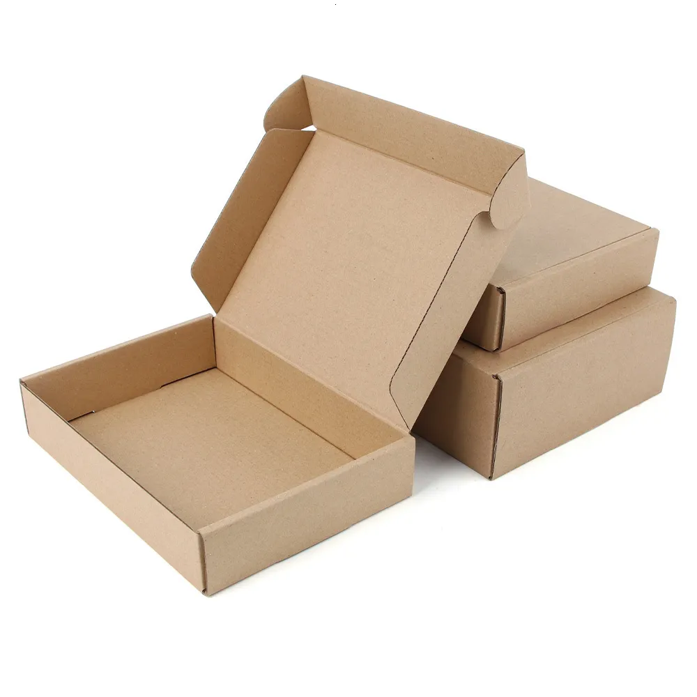 Geschenkverpackung 5pcs 10pcs Kraft Flugzeugkasten Kleidung Transportwellpackung Kleiner Karton -Unterstützung benutzerdefinierte Größe und gedruckt 230111