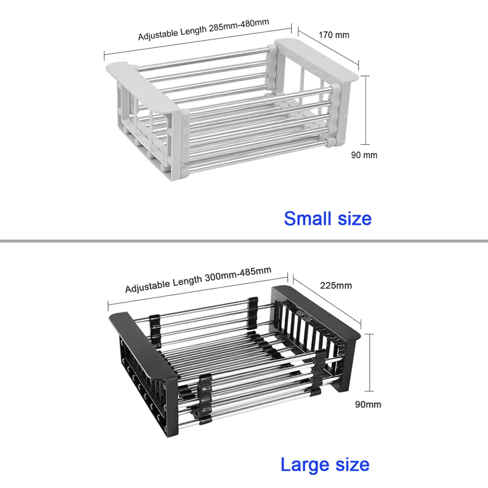 Premium 304 Stainless Steel Dish Rack - Kitchen Sink Drainer, Drying ...