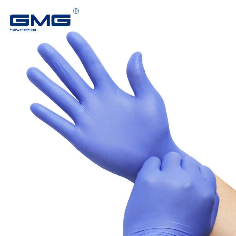 Jednorazowe rękawiczki nitrylowe 100pcs Klasa spożywcza Kuchnia Wodoodporna alergia za darmo ekran dotykowy bezpieczeństwo pracy