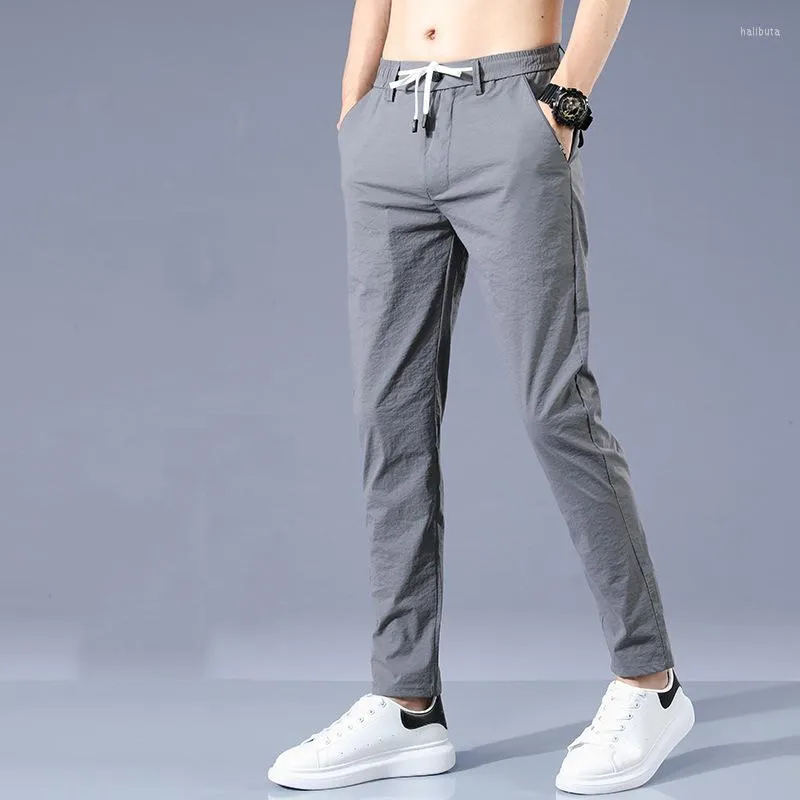 Men's Pants 2023 Summer Men's High Quality Ultra-thin Quick-drying Casual Men Gray Khaki Black Pantalon Homme Joggers