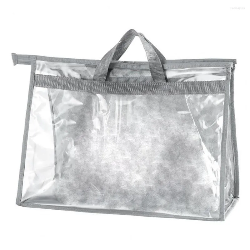Förvaringspåsar dammskydd bärbar väska visuell dammtät vacker transparent förseglad behållare