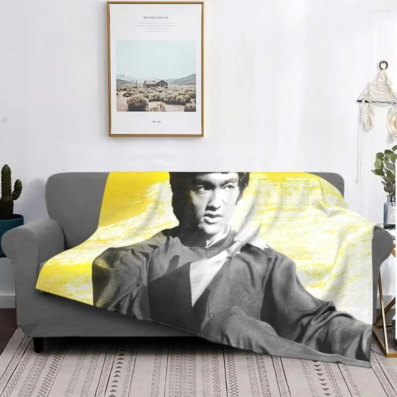 Filtar Bruce Lee Chinese Filt Coral Fleece Plush Summer Multifunction Warm Throw For Bed Office Bed Bread