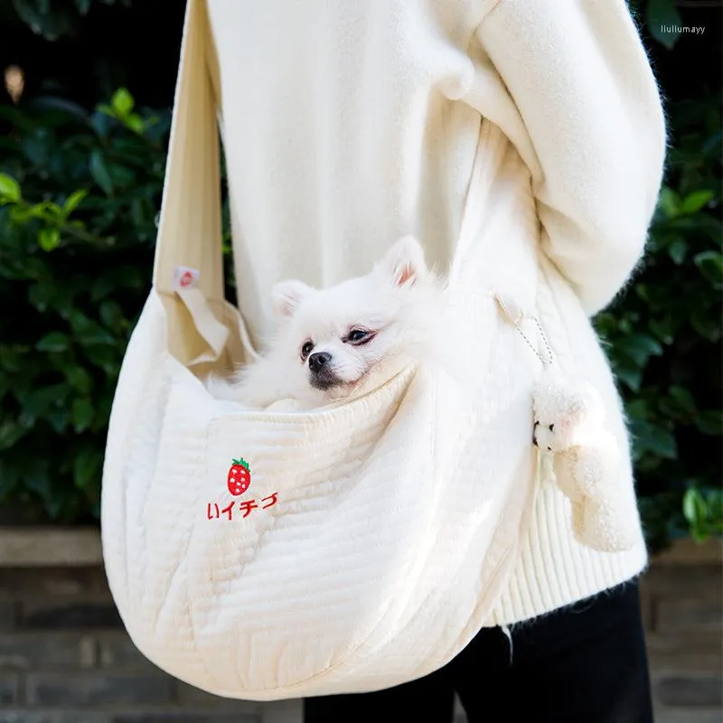 Dog Car Seat Covers Walking Bags Go Out Travel Bag Puppy Pet Canvas Shoulder Cat Oblique Cross Portable And Supplies