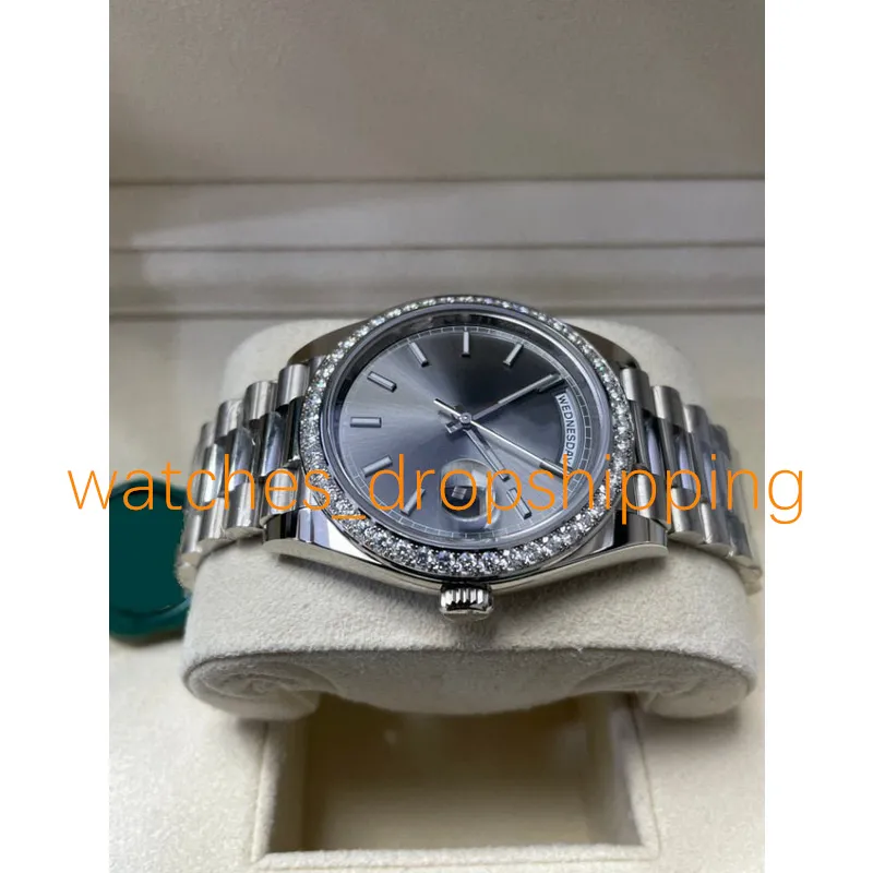 Grey Dial - Diamond Bezel