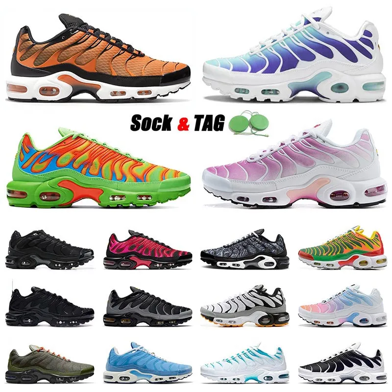 og Running Shoes Plus Tns SE Unity Pink Fade Bleached Aqua Orange Black Pink Fade Tan Gim Volcano Rainbow Jogging Sneakers Deporte al aire libre Hombres Mujeres Tamaño grande 12 para hombres