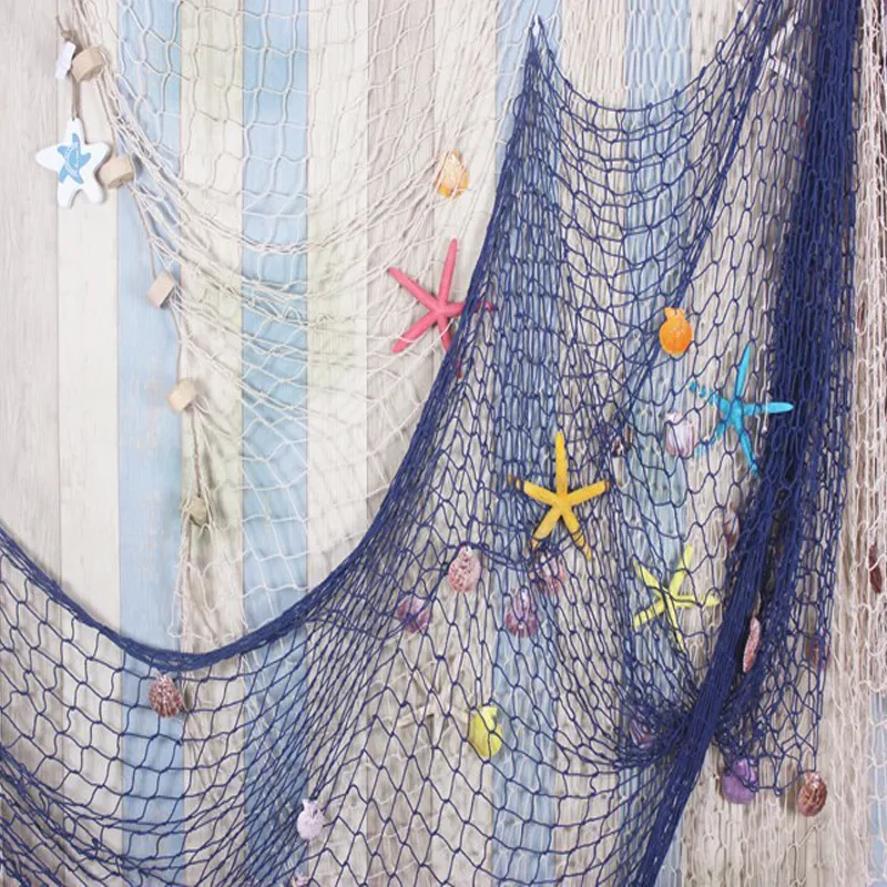 Mediterranean Sea Style Fishing Net Decor Window Stickers 100x200CM Home  Decoration Wall Hangings And Fun Decorative Sticks From Deng10, $4.62