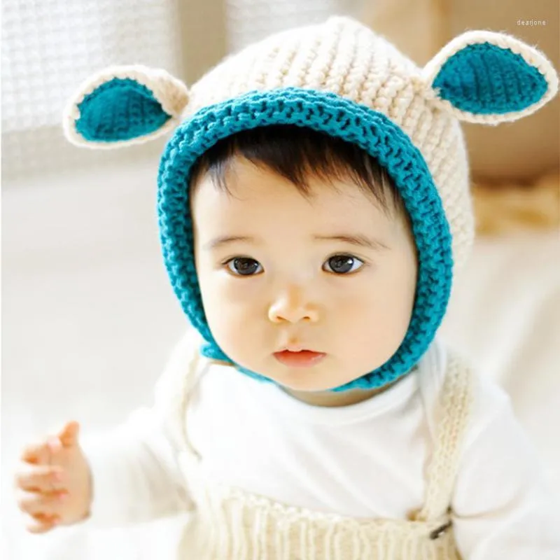 Chapeaux mode mignon polaire Pom Born bébé chapeau épaissir chaud enfants fille garçon enfants hiver Bonnet Bonnet Muts