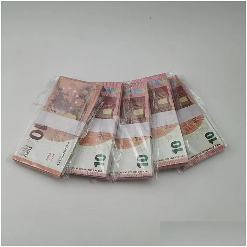 3 pack party supplies fake money banknote 10 20 50 100 200 euros realistic pound toy bar props copy currency movie money fauxbillets