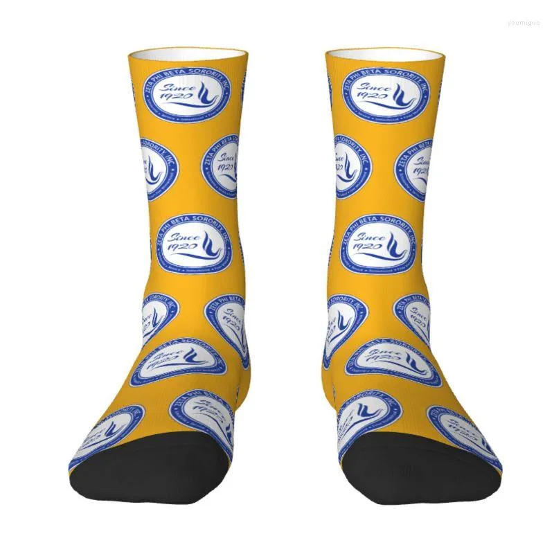 Men's Socks Zeta Phi Beta Men's Crew Unisex Funny 3D Printing Dress